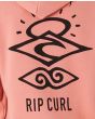Sudadera con capucha Rip Curl Search Icon Youth Rosa estampado espalda