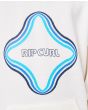 Niño con sudadera de capucha Rip Curl Surf Revival blanco hueso estampado