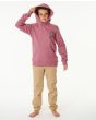 Niño con sudadera de capucha Rip Curl Search Icon Youth Mauve frontal
