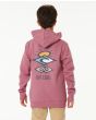 Niño con sudadera de capucha Rip Curl Search Icon Youth Mauve posterior