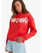Mujer con Sudadera de capucha Roxy Perfect Place Roja lateral