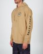 Hombre con Sudadera de capucha Salty Crew Blue Crabber Overdyed Pigment Sandstone lateral