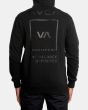 Hombre con sudadera de capucha y cremallera Rvca Swift Box negra posterior