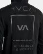 Hombre con sudadera de capucha y cremallera Rvca Swift Box negra estampado espalda