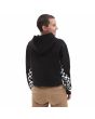 Mujer con sudadera sin cierre con capucha Vans Boom Boom Check Negra posterior
