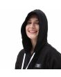 Mujer con hoodie sin cierre Vans Boom Boom Check Negra capucha