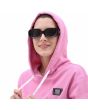 Mujer con hoodie sin cierre Vans Boom Boom Check It Rosa capucha