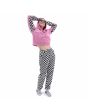 Mujer con sudadera sin cierre con capucha Vans Boom Boom Check It Rosa frontal