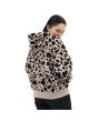 Mujer con sudadera de capucha Vans Dotty Check Animal negra posterior