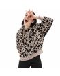 Mujer con sudadera de capucha Vans Dotty Check Animal negra