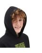Niño con sudadera polar de capucha Vans Maze negra hood