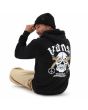 Hombre con sudadera de capucha Vans Opposite Unite negra espalda