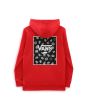 Sudadera de capucha Vans By Print Box Back Roja para niños de 8 a 14 años posterior