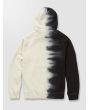 Sudadera de forro polar con capucha Volcom Blew Out negra y blanca para hombre posterior