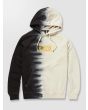 Sudadera de forro polar con capucha Volcom Blew Out negra y blanca para hombre