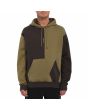 Hombre con sudadera de capucha Volcom Halfstone Po verde militar