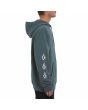 Hombre con sudadera de capucha Volcom Iconic Stone Dark Slate logo manga