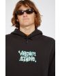 Hombre con sudadera de capucha Volcom FA Justin Hager negra estampado delantero