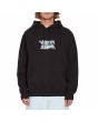 Hombre con sudadera de capucha Volcom Featured Artist Justin Hager negra frontal