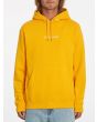 Hombre con sudadera de forro polar con capucha Volcom Stone amarilla
