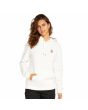 Mujer con sudadera de capucha Volcom Truly Deal blanca frontal 