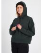 Mujer con Sudadera de capucha Volcom Voltrip Stone Culture Blue Scarab verde oscuro frontal