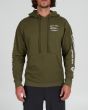 Hombre con sudadera de capucha Salty Crew Bruce Hood Fleece verde militar frontal