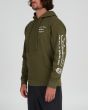 Hombre con sudadera de capucha Salty Crew Bruce Hood Fleece verde militar lateral
