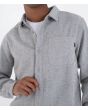 Hombre con camisa de franela Hurley Axe Flannel Gris cierre de botones