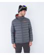 Hombre con Chaqueta acolchada con capucha Hurley Cayuga Puffer Jacket Dark Stone Grey