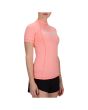 Mujer con Camiseta de protección solar UPF 50+ Hurley One and Only rosa derecha