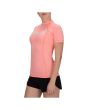 Mujer con Camiseta de protección solar UPF 50+ Hurley One and Only rosa izquierda