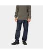 Hombre con pantalón vaquero de ajuste recto relajado Carhartt WIP Pontiac Azul One Wash