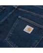 Pantalón Vaquero de corte relajado ajustado Carhartt WIP Newel Pant azul lavado a la piedra para hombre logo