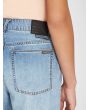Pantalón Vaquero de talle alto Volcom Daddio azul vintage para mujer bolsillo trasero