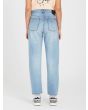 Pantalón Vaquero de talle alto Volcom Daddio azul vintage para mujer posterior