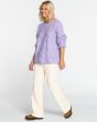 Mujer con jersey de punto Billabong Mystic Beach Lila ajuste relajado