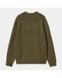 Jersey de lana Carhartt WIP Anglistic Sweater Speckled Highland verde para hombre posterior