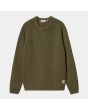 Jersey de lana Carhartt WIP Anglistic Sweater Speckled Highland verde para hombre