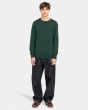 Hombre con jersey reciclado Element Eco Sweater verde frontal