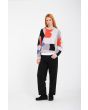 Mujer con Jersey Volcom Abstrackom Multicolor corte amplio boxy