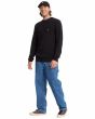 Hombre con Jersey Volcom Uperstand Sweater Negro corte ajustado