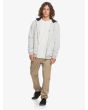 Sudadera polar sherpa con capucha y cremallera gris Quiksilver Keller para Hombre frontal abierta