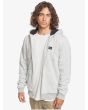 Sudadera polar sherpa con capucha y cremallera gris Quiksilver Keller para Hombre frontal