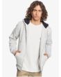 Sudadera polar sherpa con capucha y cremallera gris Quiksilver Keller para Hombre bolsillos