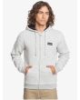 Sudadera polar sherpa con capucha y cremallera gris Quiksilver Keller para Hombre