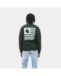 Hombre con Sudadera Carhartt WIP Label State Flag Sweat verde posterior