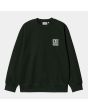 Sudadera Carhartt WIP Label State Flag Sweat verde para hombre