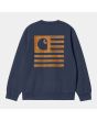 Sudadera Carhartt WIP Label State Flag Sweat Azul para hombre posterior