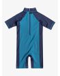 Mono de protección solar UPF 50+ Quiksilver Spring Boy Azul para niños de 3 a 6 años posterior